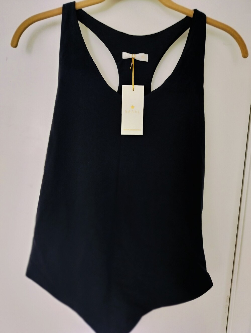 NWT Basal Draped Racerback Thong Bodysuit – Black -Tag XL Measures Like Small